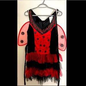 LADY BUG HALLOWEEN COSTUME 2PC  SIZE 8-10 WOMEN